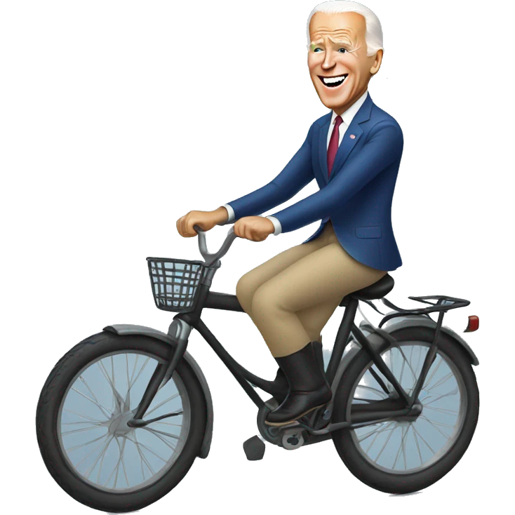 Joe Biden riding a bike emoji