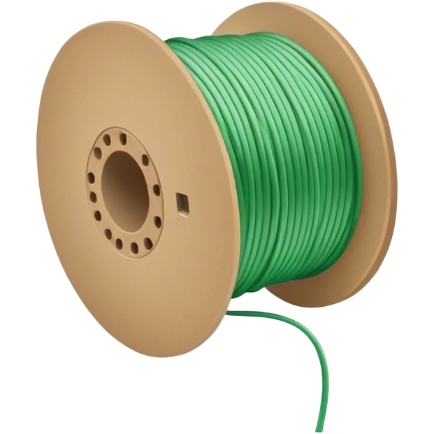cardboard spool of light green filament emoji