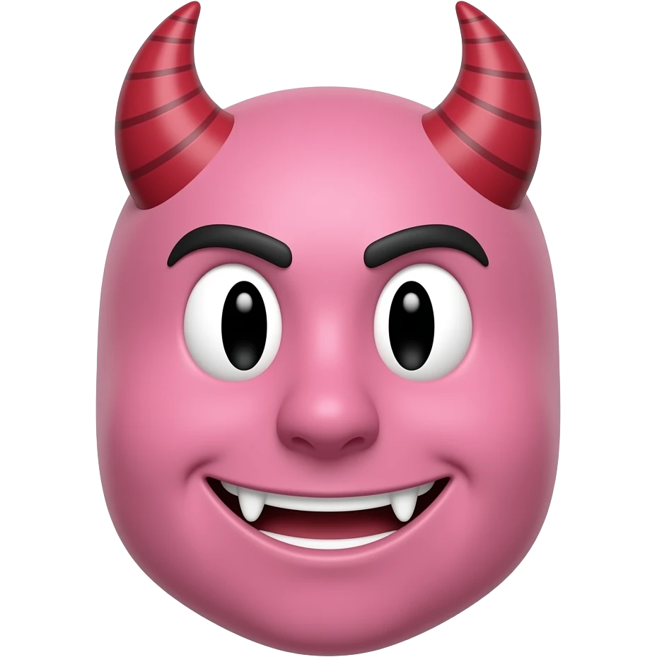 devil emoji but pink emoji