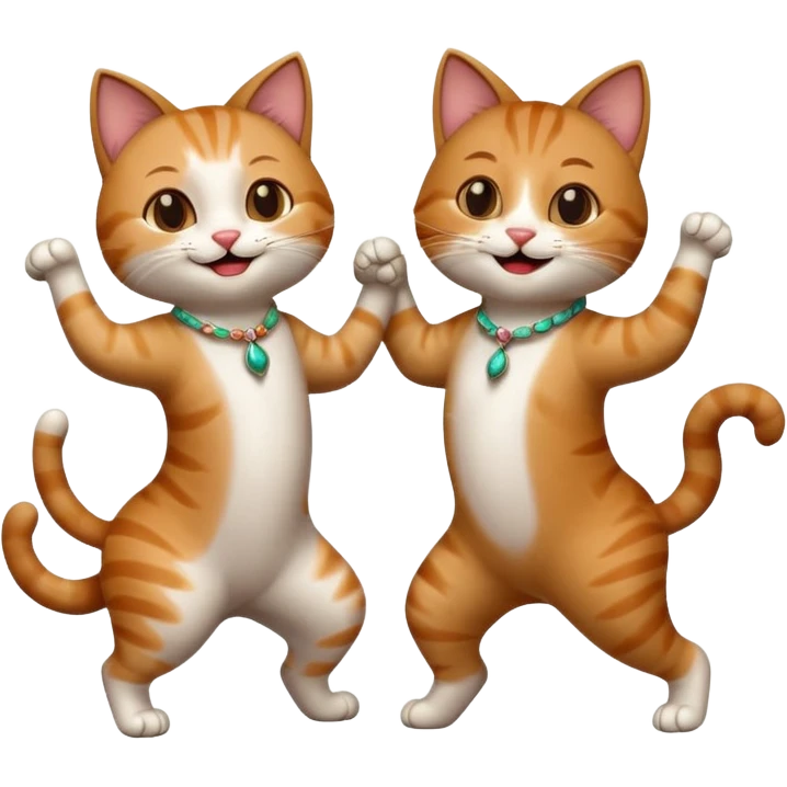 Cats couple salsa dancing  emoji