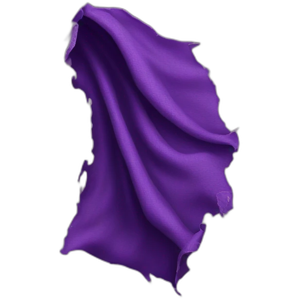purple ripped cloth emoji