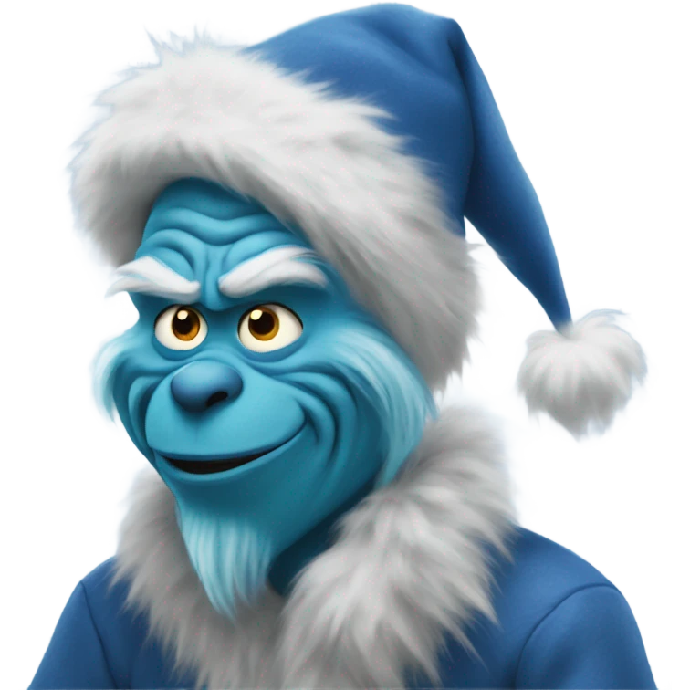 Blue grinch emoji