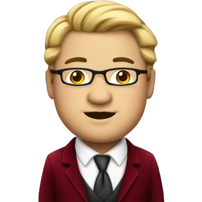 fat banker in dark red velvet suit emoji