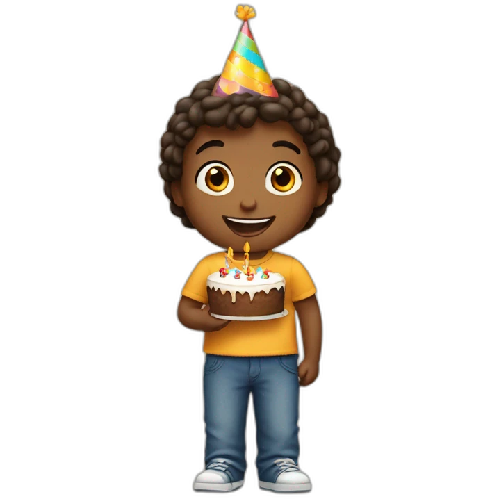 A boy celebrated his birthday, turning 11 emoji