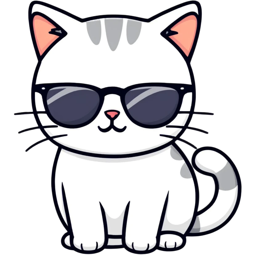 Cat with sunglasses emoji