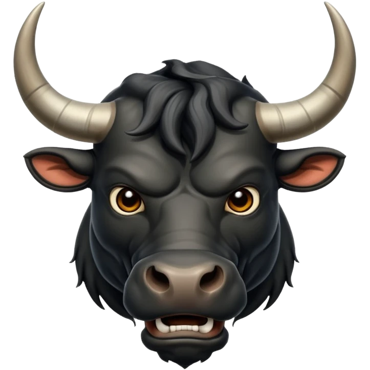 Black bull head bd style  emoji