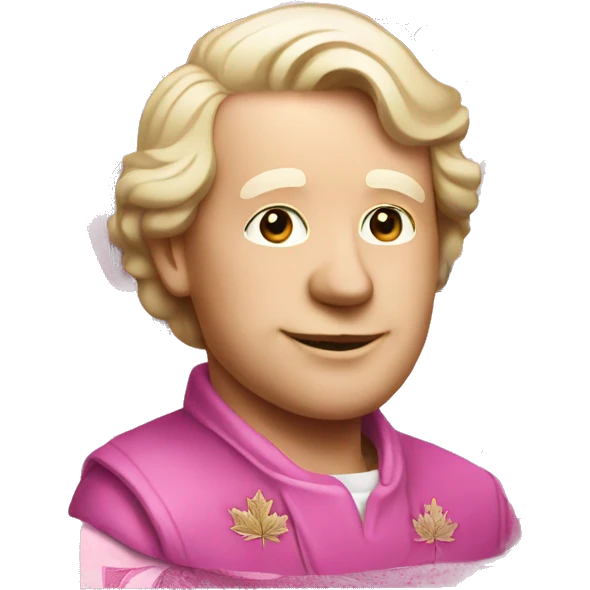 Pink Canadian money emoji