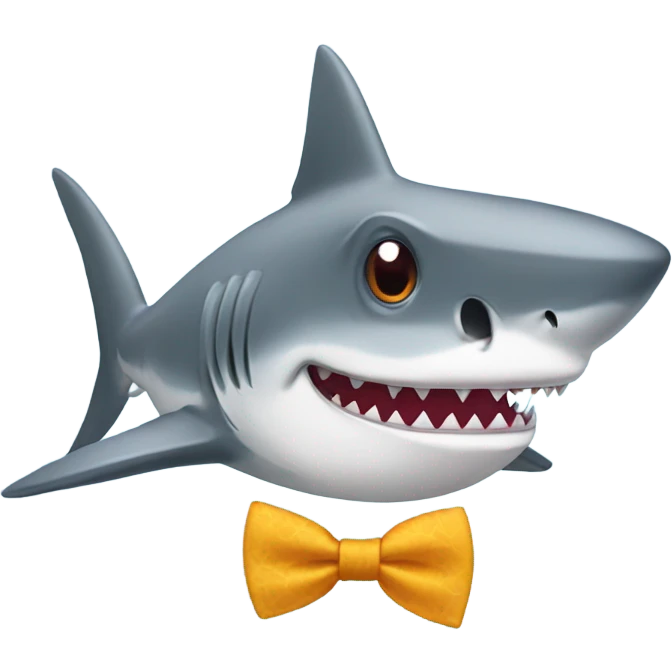 Shark with accessories  emoji