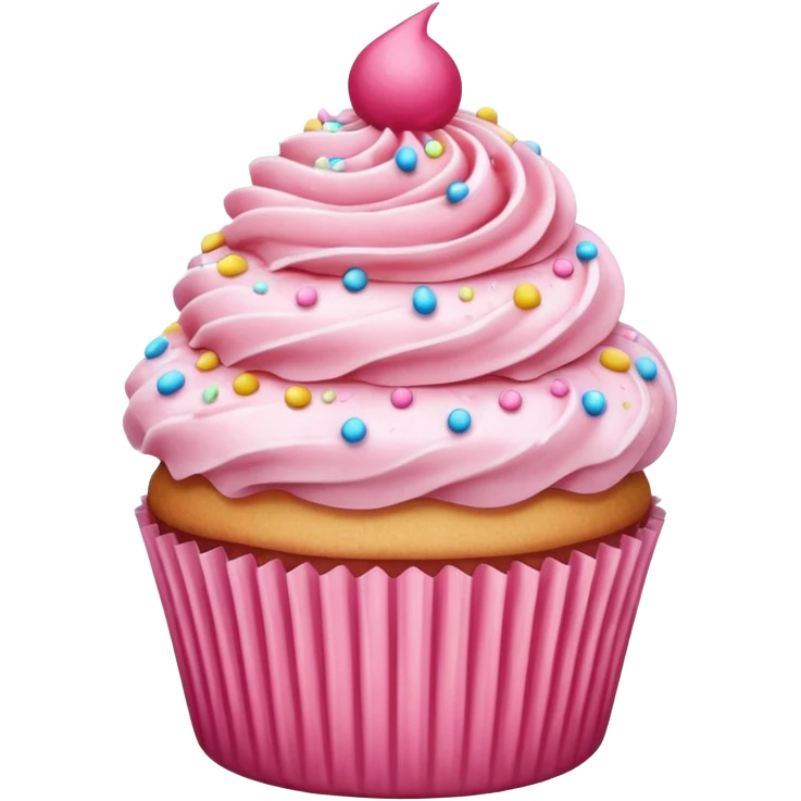 Cupcake with pink icing emoji