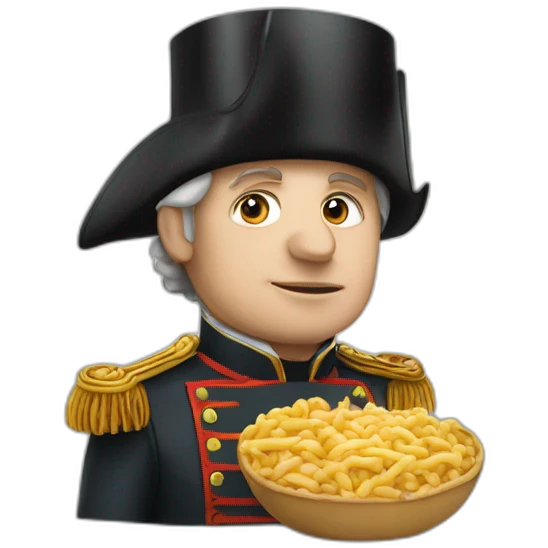 Napoléon qui mange un Macdonald emoji