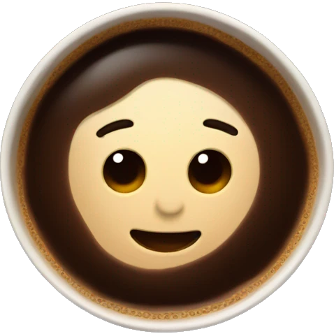 Dark coffee emoji