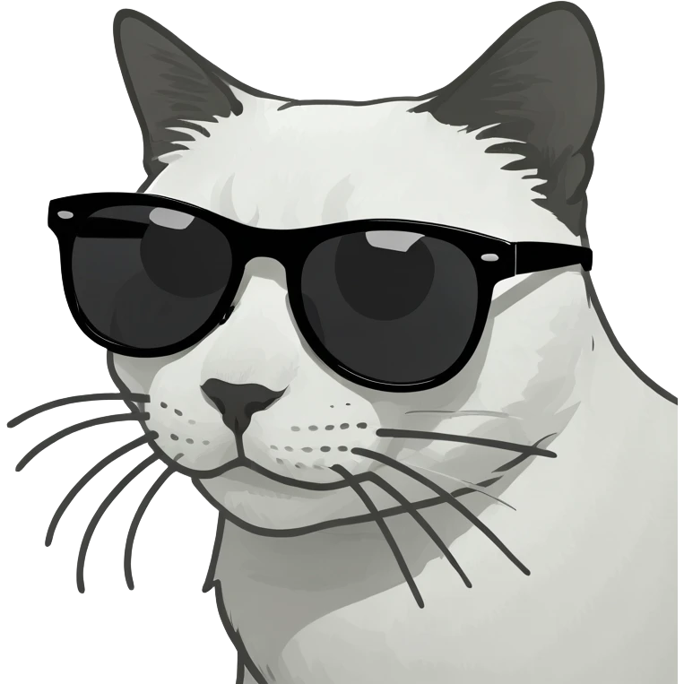 Cat with sunglasses emoji