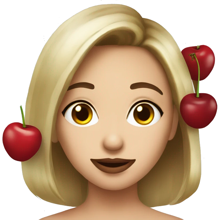 Coquette cherries emoji