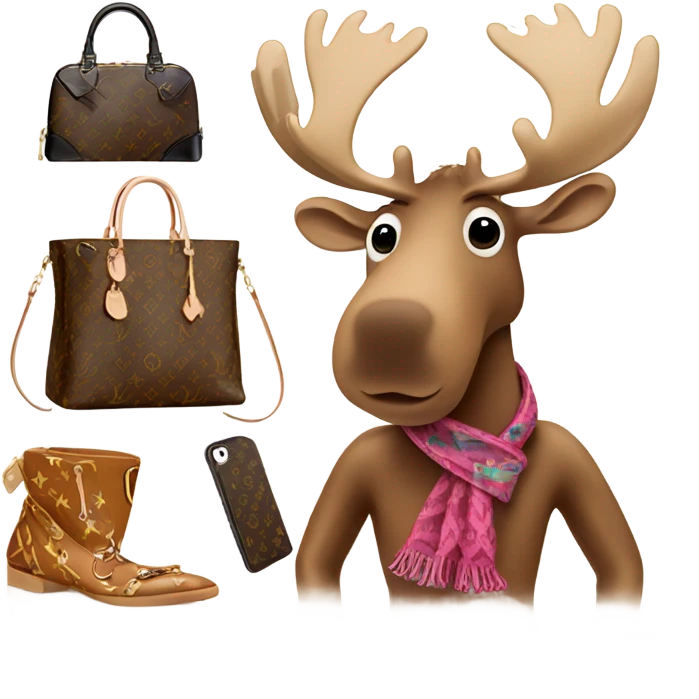 Moose with Louis Vuitton emoji