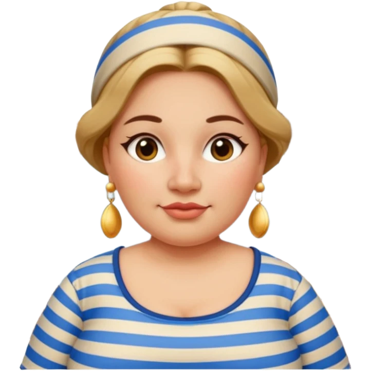 venice gondolier woman fat earring wearing emoji