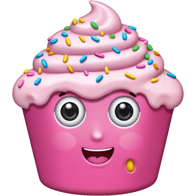 sweet treat with accessories and eyes emoji