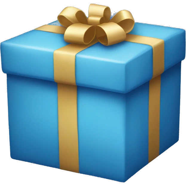 blue gift emoji