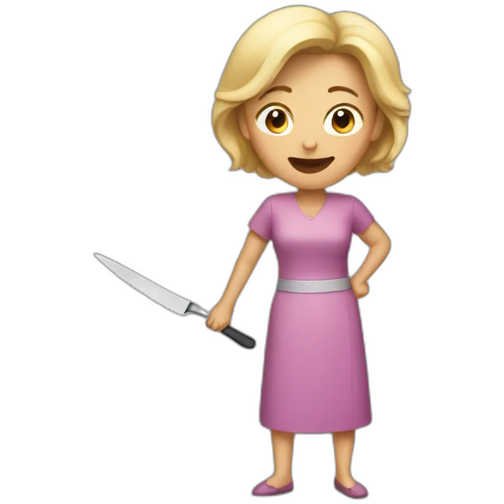 Mom having knife  emoji