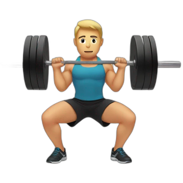 Barbell squat emoji