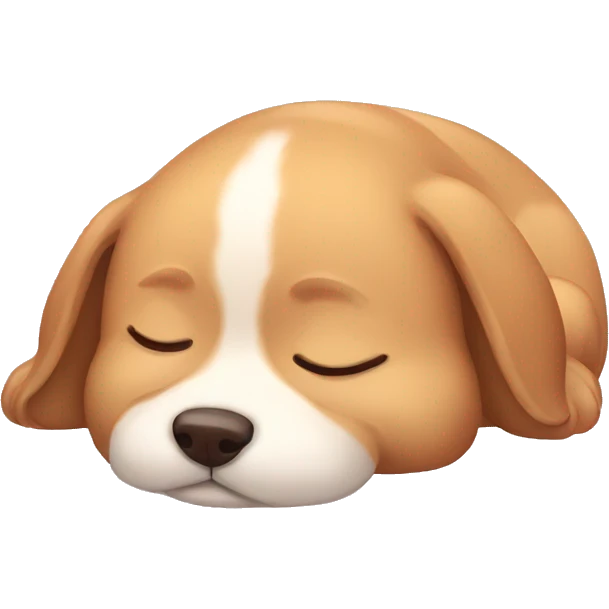 Kawaii dog sleeping emoji