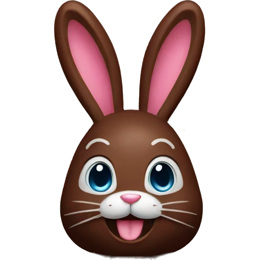 chocolate easter bunny emoji