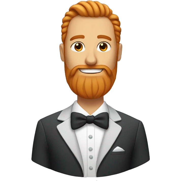 groom with ginger and grey long beard emoji