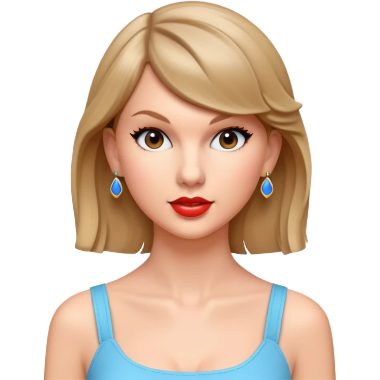 Taylor swift face in 3D emoji