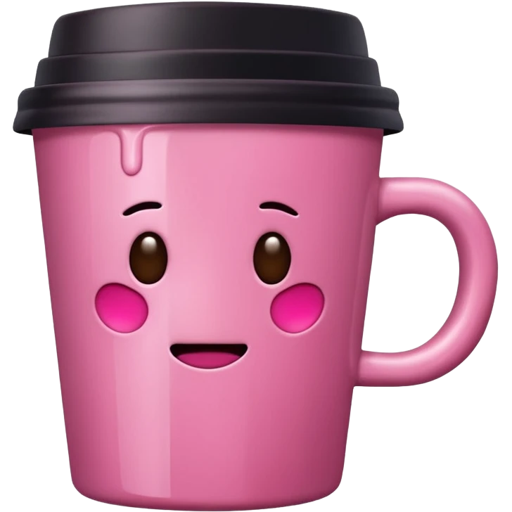 Pink coffe aesthetic  no use face emoji