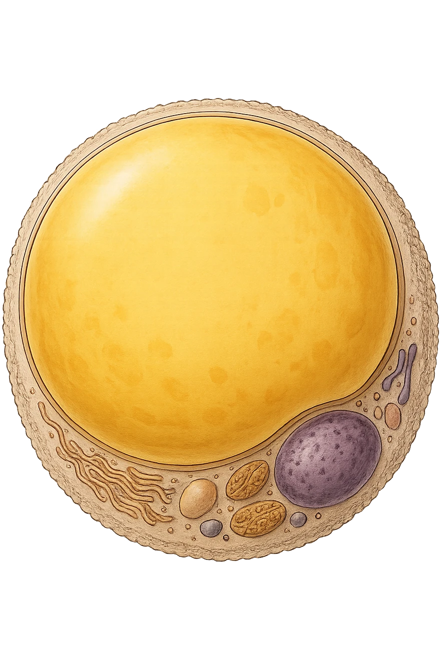 adipocita giallo (cellula di grasso anatomica) emoji