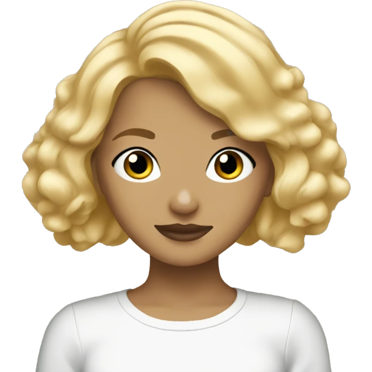 Blonde girl with blonde maltipoo emoji