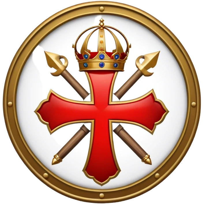 Pope's emblem with a touch of red emoji