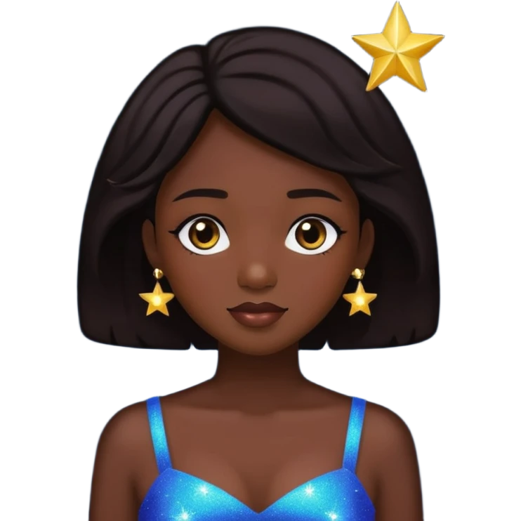 
esta noche solo las lula y estrellas sin fondo emoji