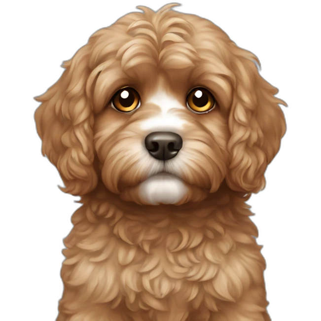 cavoodle holding back tears emoji