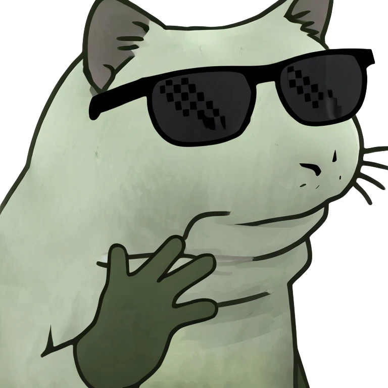 Cat with sunglasses emoji