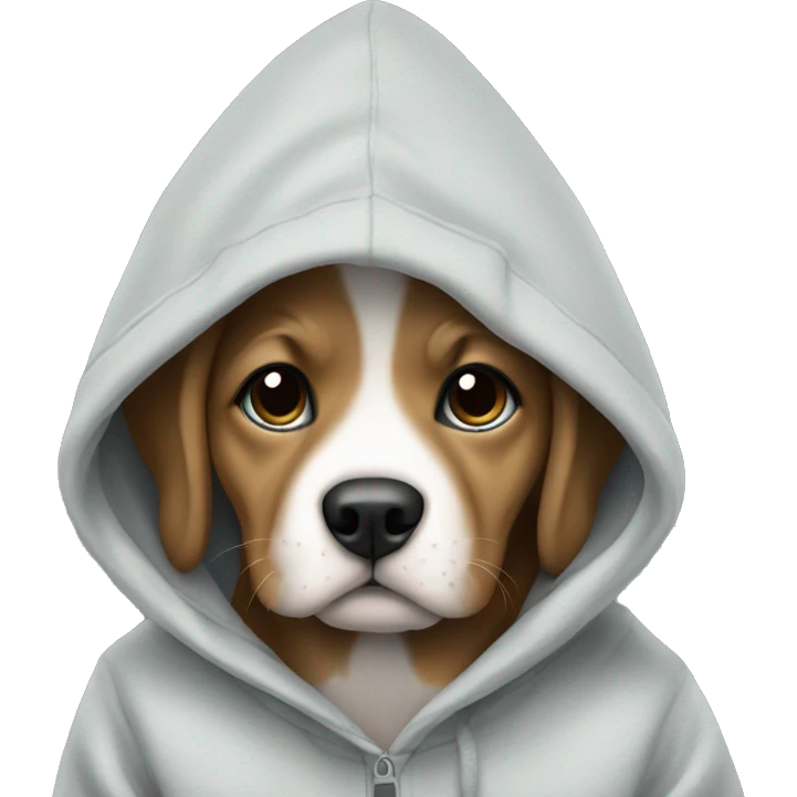 Puppy in hoodie  emoji