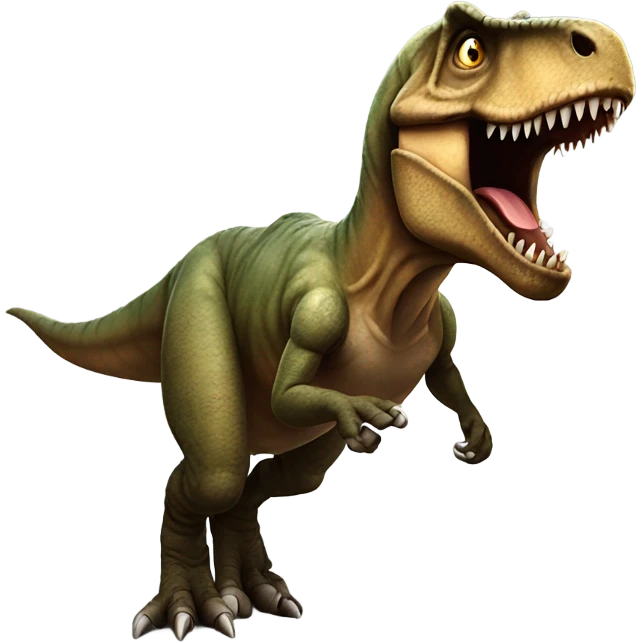Scary T. rex running with scars emoji