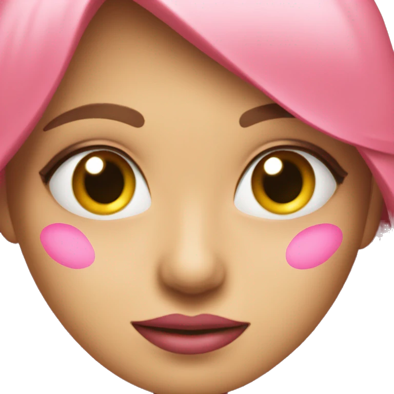 Chica tes miraba con anteojos rosas y cabllo liso emoji