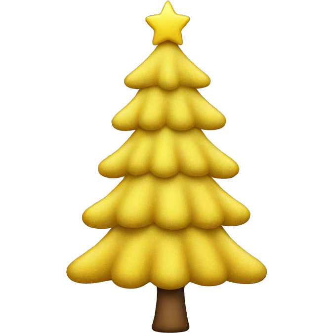 Yellow Christmas tree emoji