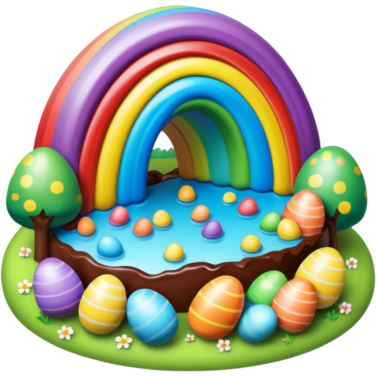 easter rainbow chocolate candy landscape  emoji