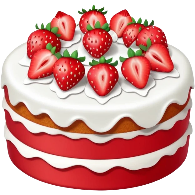 a red strawberry cake emoji