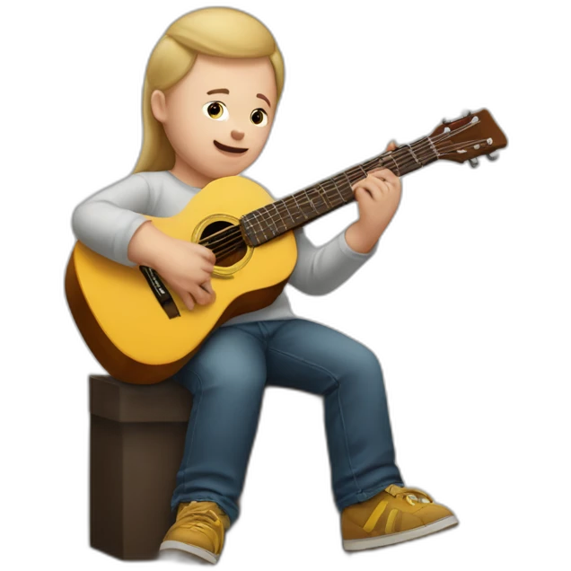 Down’s syndrome guitar player emoji