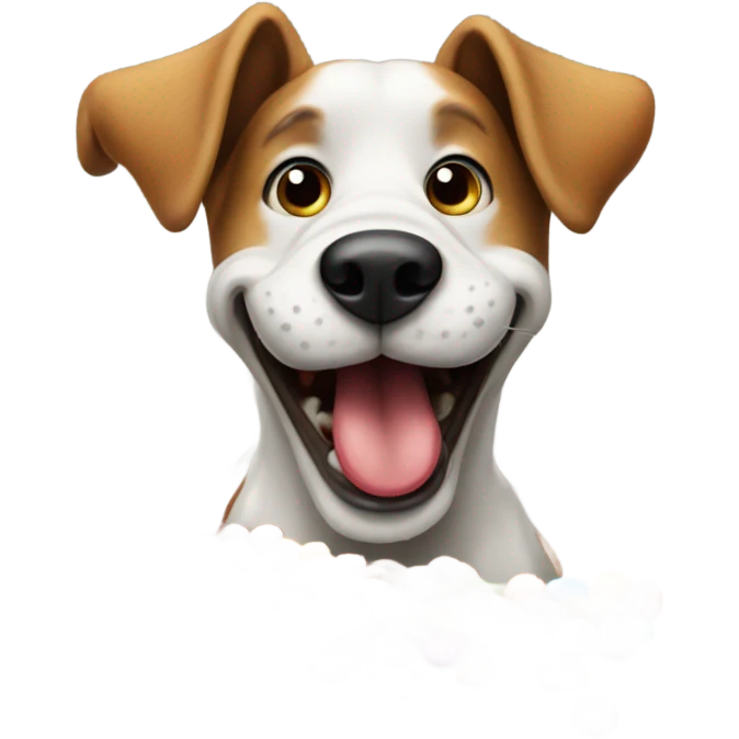Dog eating m&ms emoji