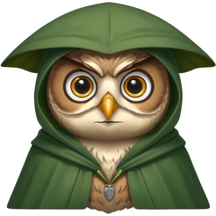 owl professor in green cloak  emoji