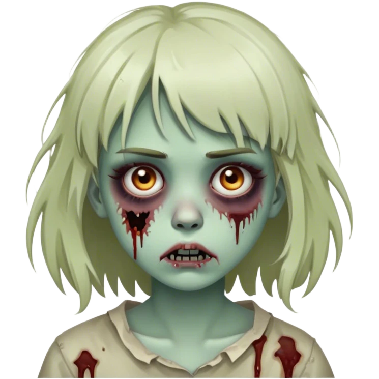 girl zombie bangs emoji