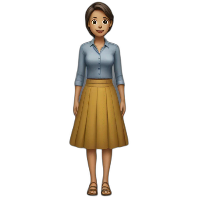 woman with skirt emoji