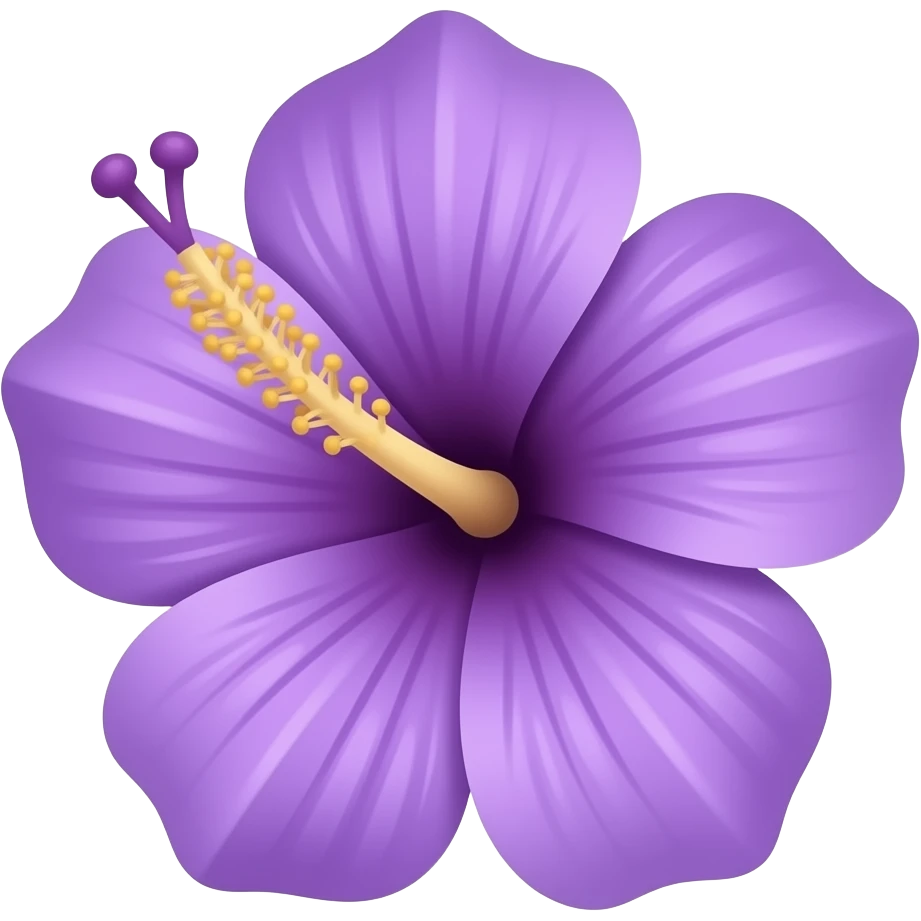 purple hibiscus emoji