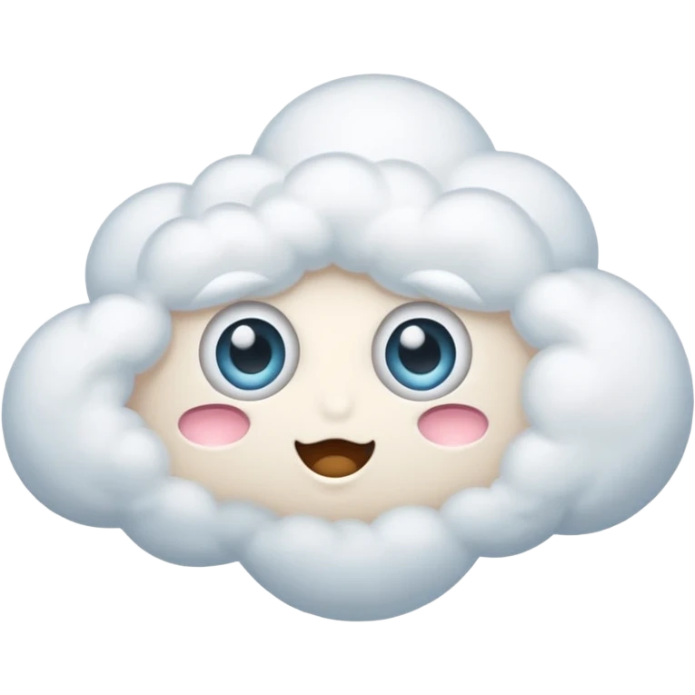 large White Cloud, eyes emoji