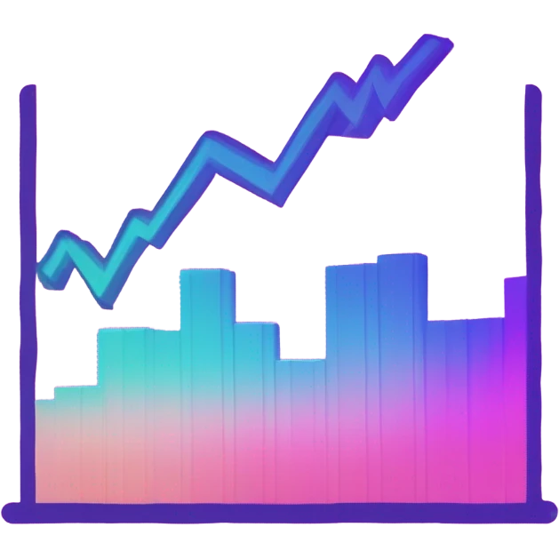 vaporware color theme, stock price going up emoji