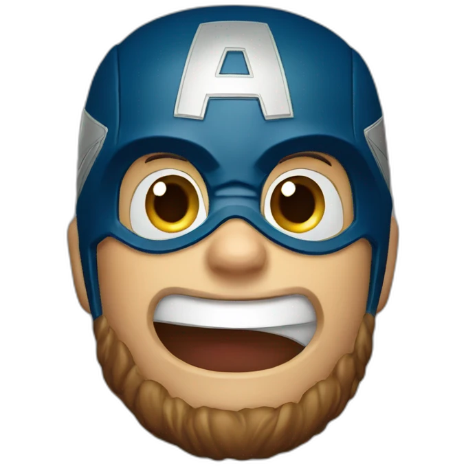 Captain america surprised emoji
