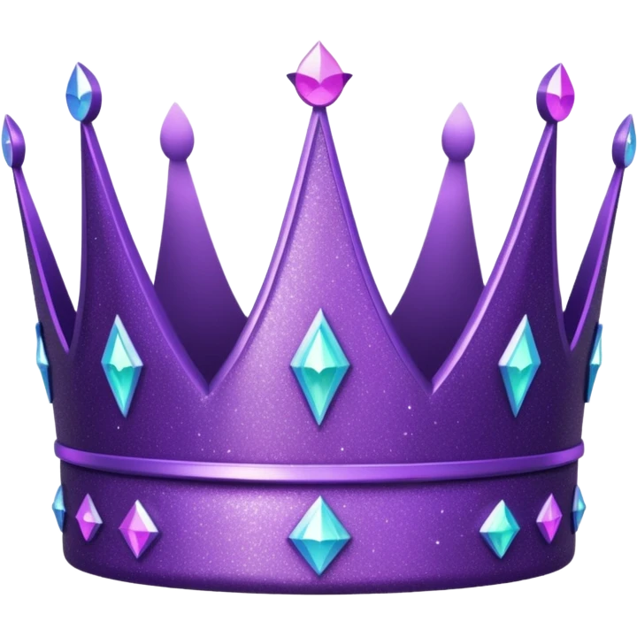 Purple Glitter Crown emoji